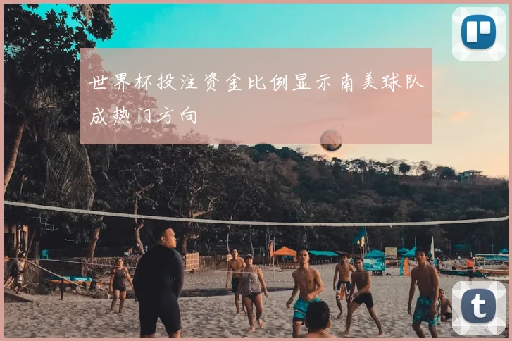 世界杯投注资金比例显示南美球队成热门方向